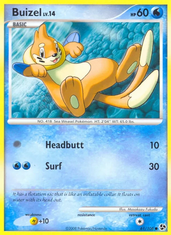 Buizel 61/106 Great Encounters Pokémon card