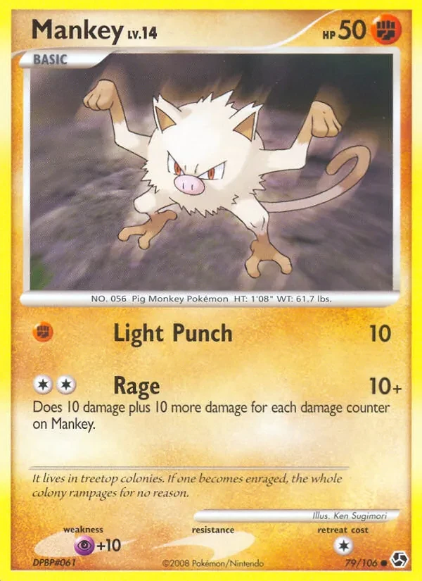 Mankey 79/106 Great Encounters Pokémon card