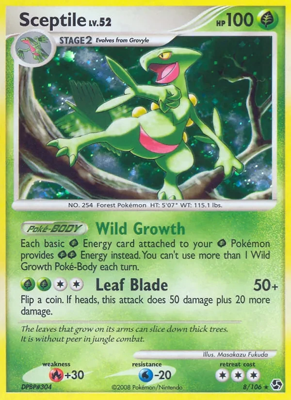 Sceptile 8/106 Great Encounters Pokémon card