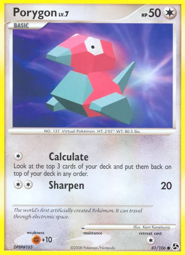 Porygon 81/106 Great Encounters Pokémon card