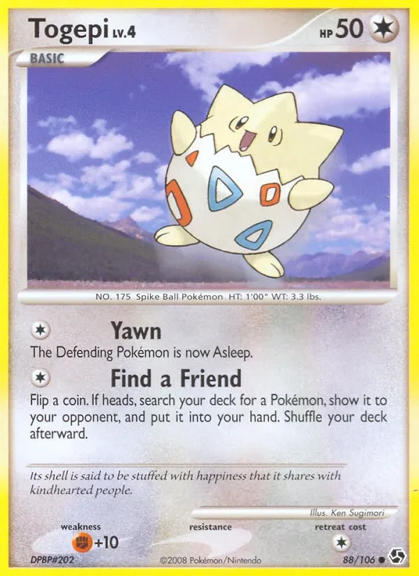 Togepi 88/106 Great Encounters Pokémon card
