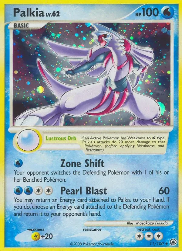 Palkia 11/100 Majestic Dawn Pokémon card