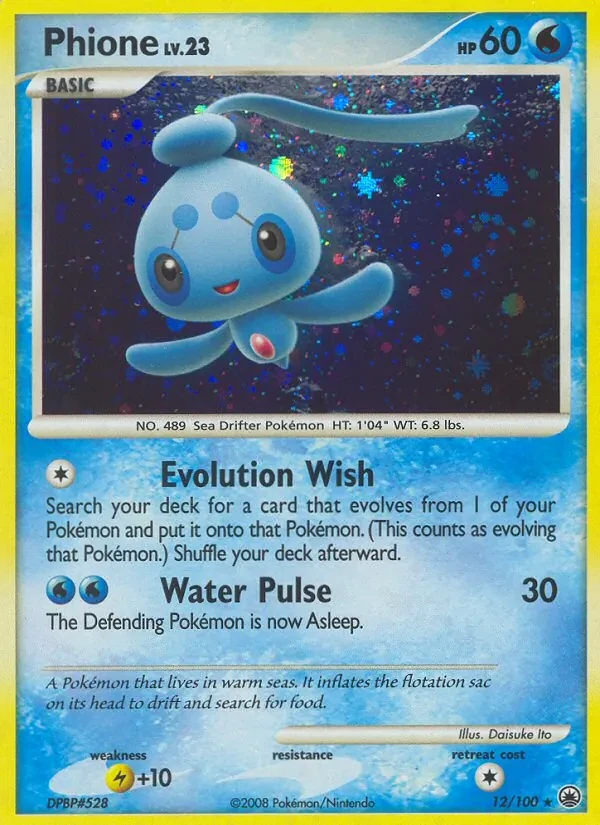 Phione 12/100 Majestic Dawn Pokémon Karte