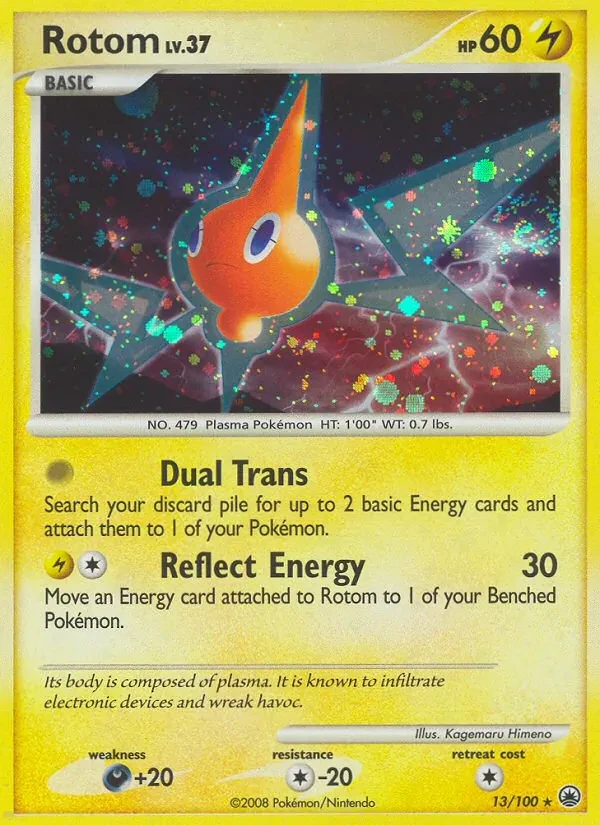 Rotom 13/100 Majestic Dawn Pokémon card