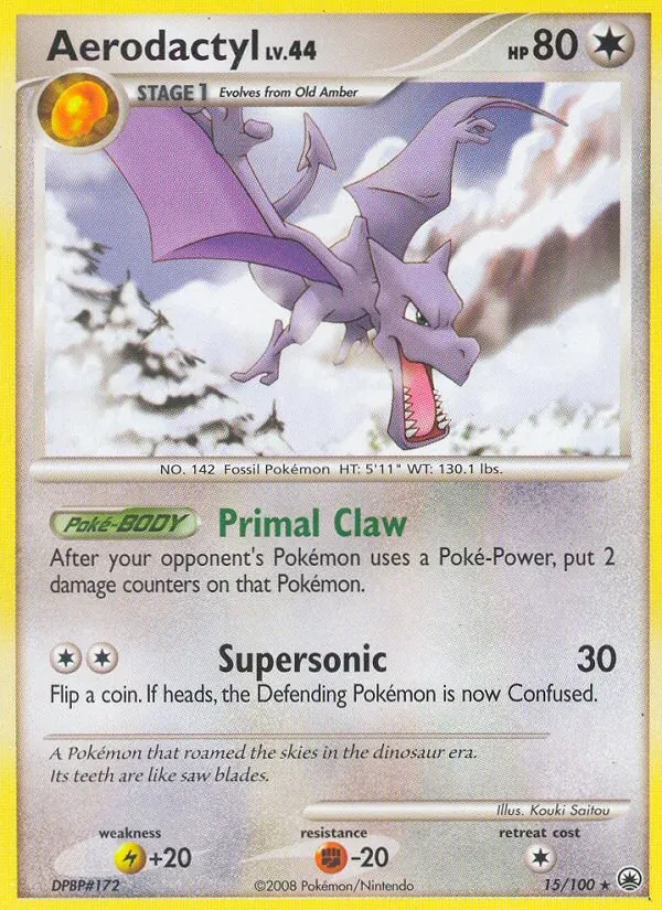 Aerodactyl 15/100 Majestic Dawn Pokémon card