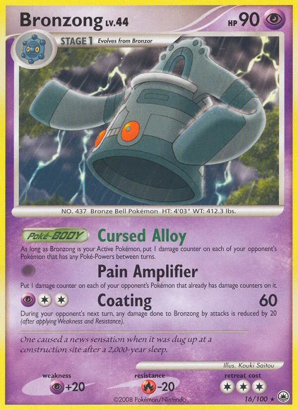Bronzong 16/100 Majestic Dawn Pokémon card
