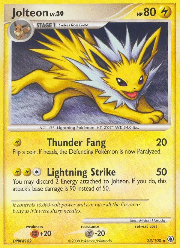 Jolteon 23/100 Majestic Dawn Pokémon card