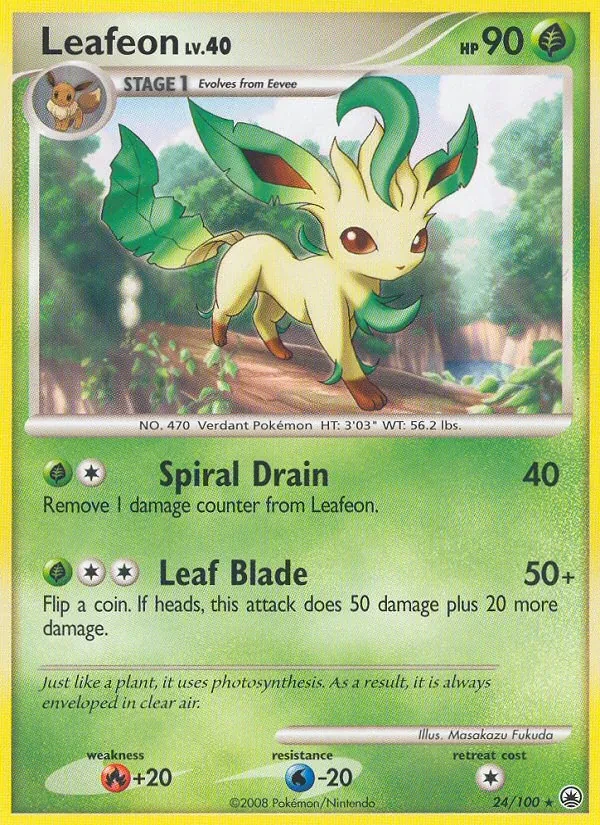 Leafeon 24/100 Majestic Dawn Pokémon card