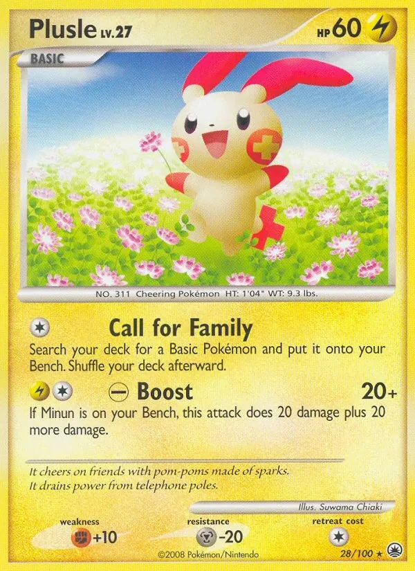 Plusle 28/100 Majestic Dawn Pokémon card