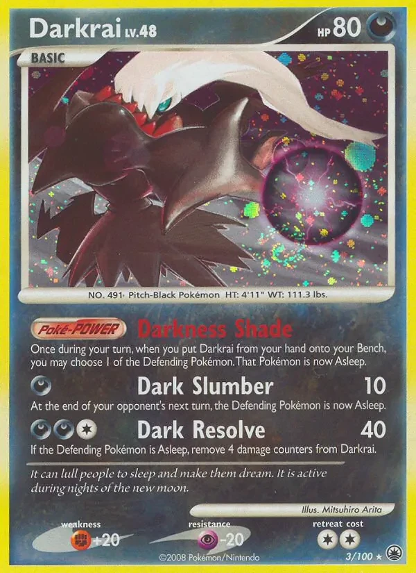 Darkrai 3/100 Majestic Dawn Pokémon card