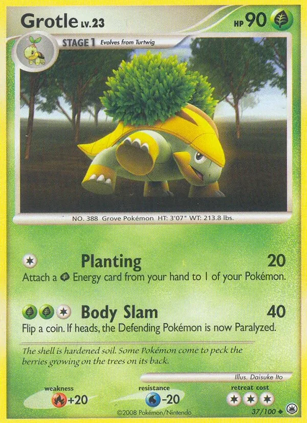 Grotle 37/100 Majestic Dawn Pokémon card