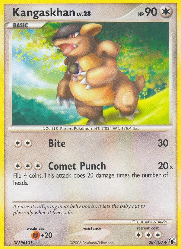 Kangaskhan 38/100 Majestic Dawn Pokémon card