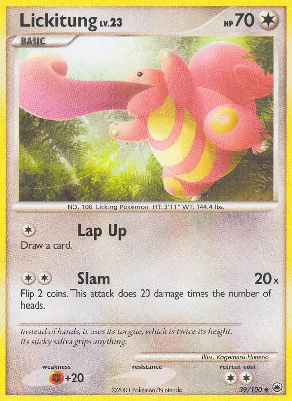 Lickitung 39/100 Majestic Dawn Pokémon card