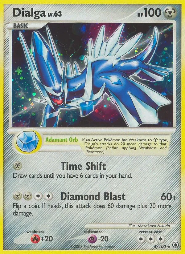 Dialga 4/100 Majestic Dawn Pokémon card