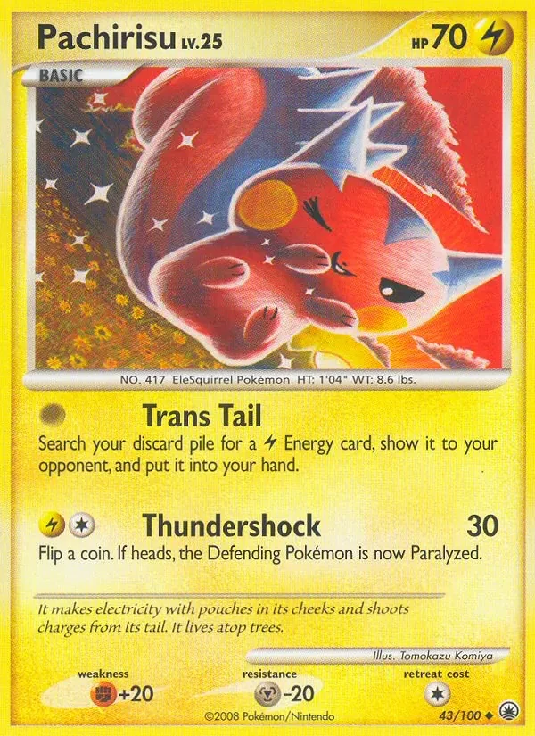 Pachirisu 43/100 Majestic Dawn Pokémon card