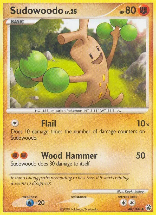 Sudowoodo 48/100 Majestic Dawn Pokémon card
