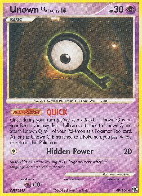 Unown Q 49/100 Majestic Dawn Pokémon Karte