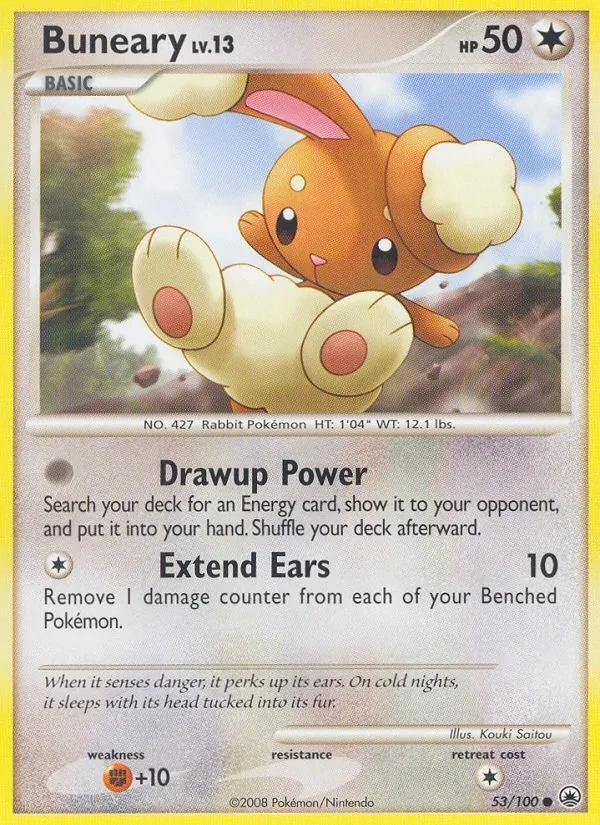 Buneary 53/100 Majestic Dawn Pokémon card
