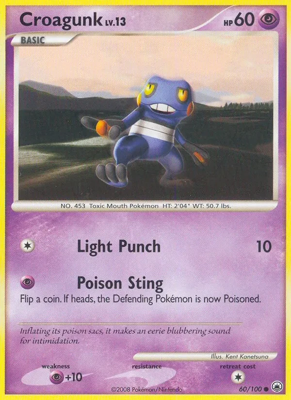 Croagunk 60/100 Majestic Dawn Pokémon card