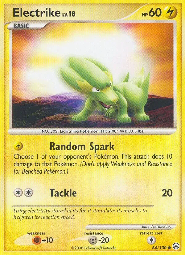Electrike 64/100 Majestic Dawn Pokémon card
