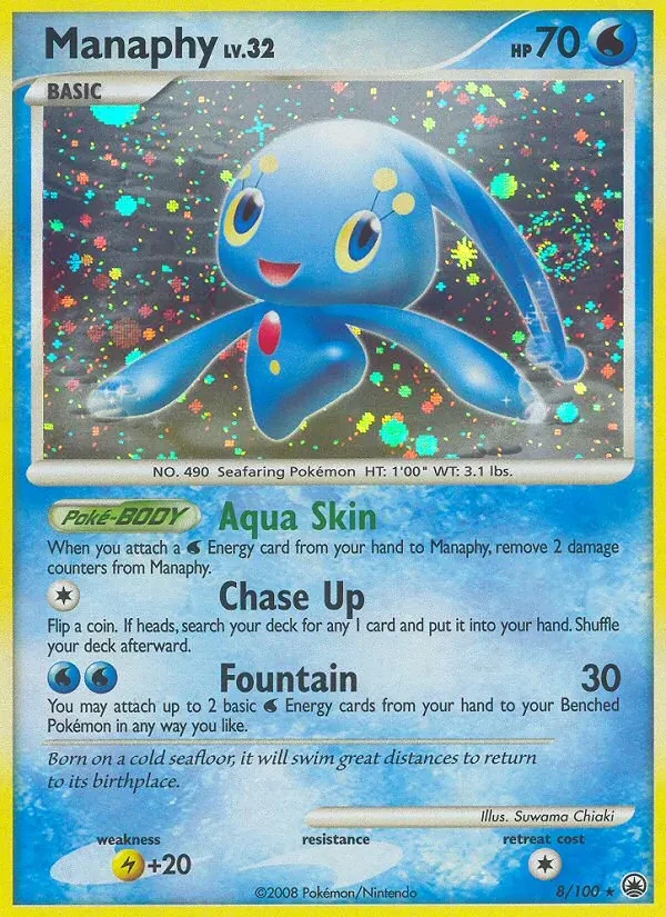Manaphy 8/100 Majestic Dawn Pokémon card