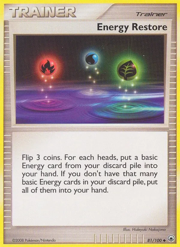 Carte Pokémon Energy Restore 81/100 Majestic Dawn