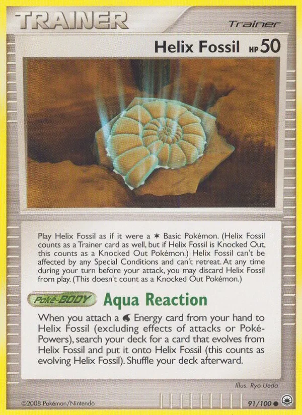 Carta Pokémon Helix Fossil 91/100 Majestic Dawn