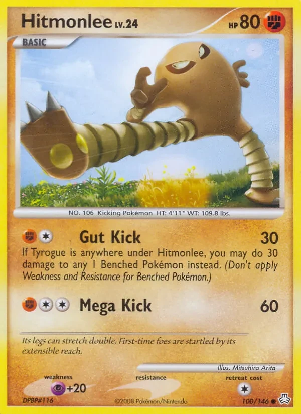 Hitmonlee 100/146 Legends Awakened Pokémon card