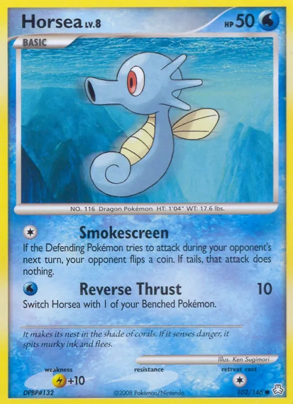 Horsea 102/146 Legends Awakened Pokémon card