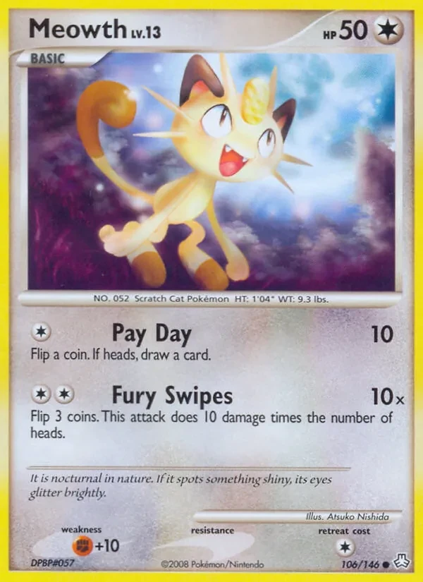 Meowth 106/146 Legends Awakened Pokémon card