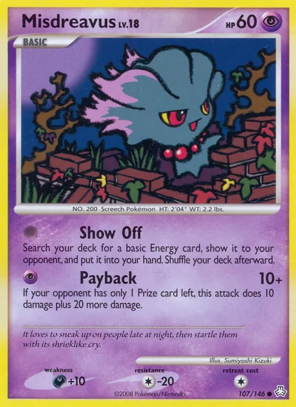 Misdreavus 107/146 Legends Awakened Pokémon card
