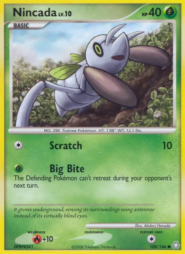 Nincada 108/146 Legends Awakened Pokémon card