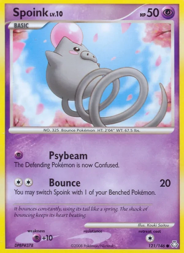 Spoink 121/146 Legends Awakened Pokémon card