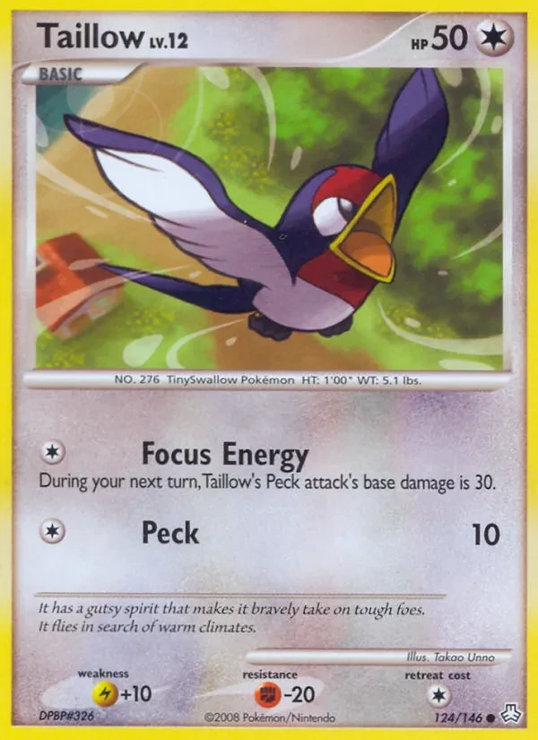 Taillow 124/146 Legends Awakened Pokémon card