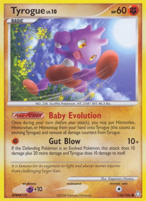 Tyrogue 126/146 Legends Awakened Pokémon card