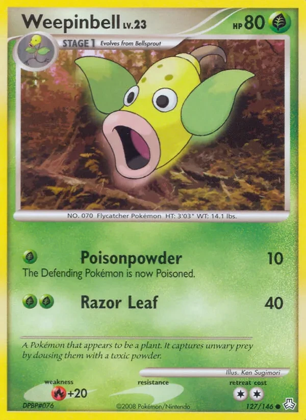 Weepinbell 127/146 Legends Awakened Pokémon card