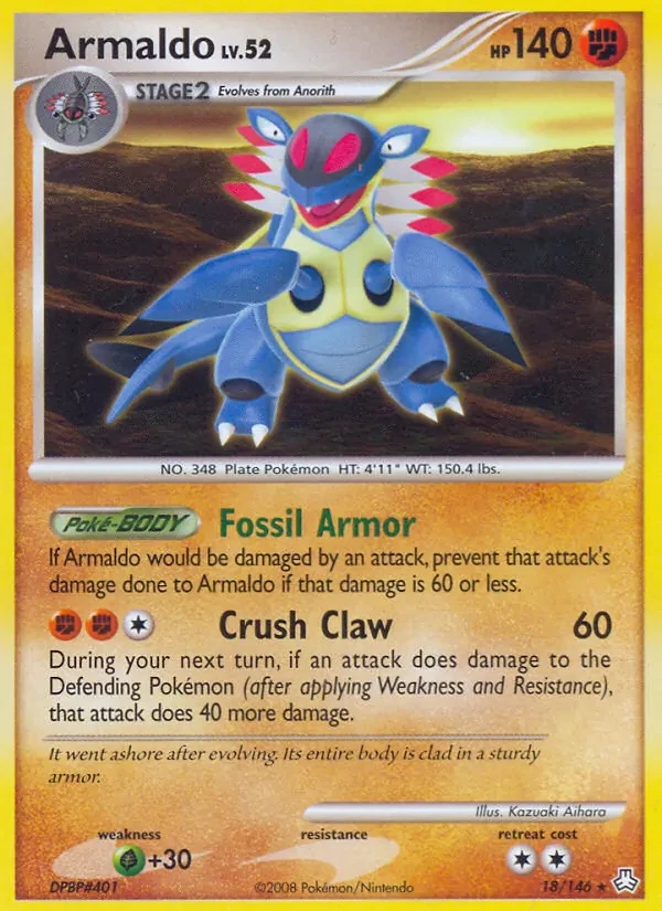 Armaldo 18/146 Legends Awakened Pokémon card