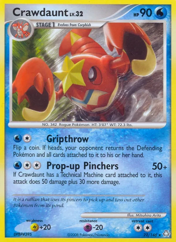 Crawdaunt 22/146 Legends Awakened Pokémon card