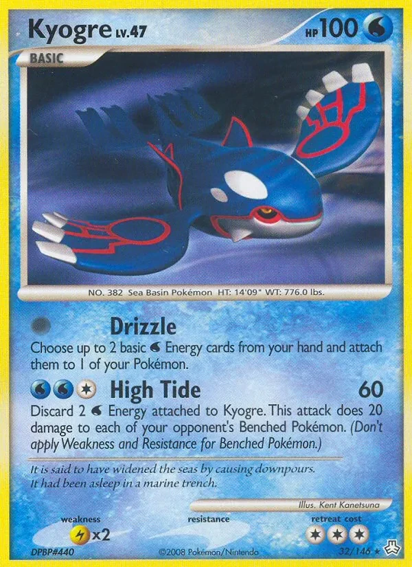 Kyogre 32/146 Legends Awakened Pokémon card