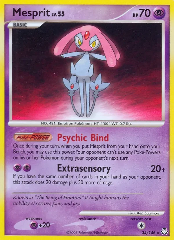 Mesprit 34/146 Legends Awakened Pokémon card