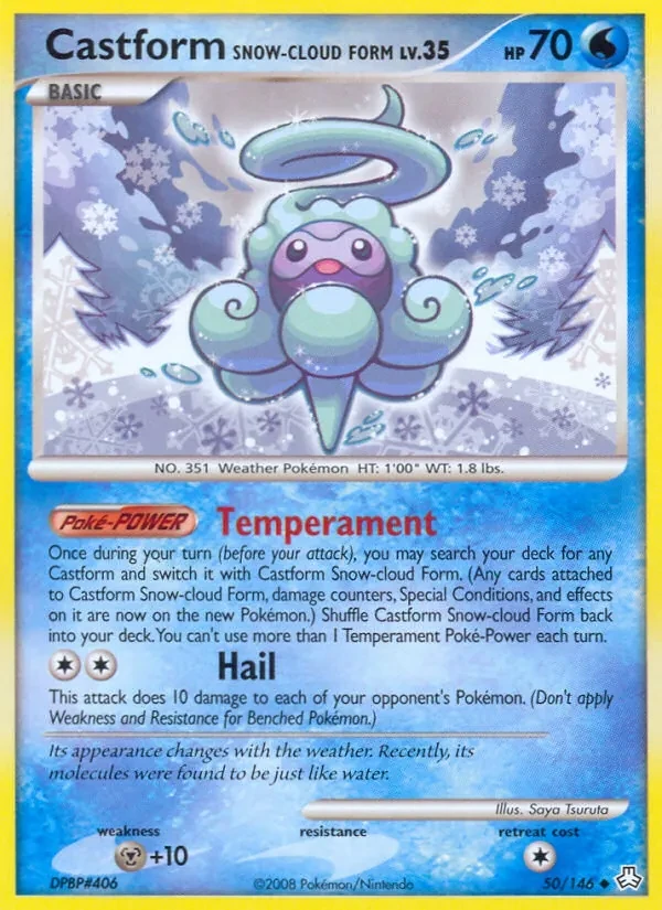 Castform Snow-cloud Form 50/146 Legends Awakened Pokémon card