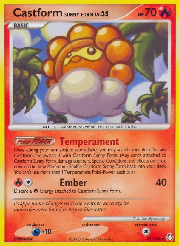 Castform Sunny Form 51/146 Legends Awakened Pokémon Karte