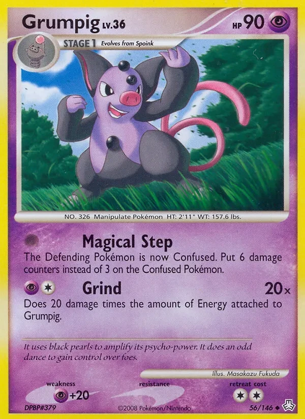 Grumpig 56/146 Legends Awakened Pokémon card