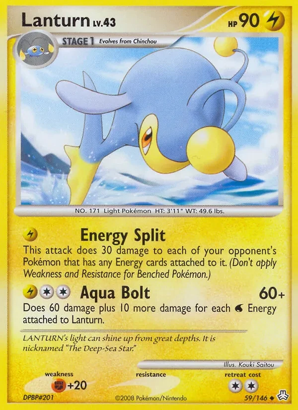 Lanturn 59/146 Legends Awakened Pokémon card