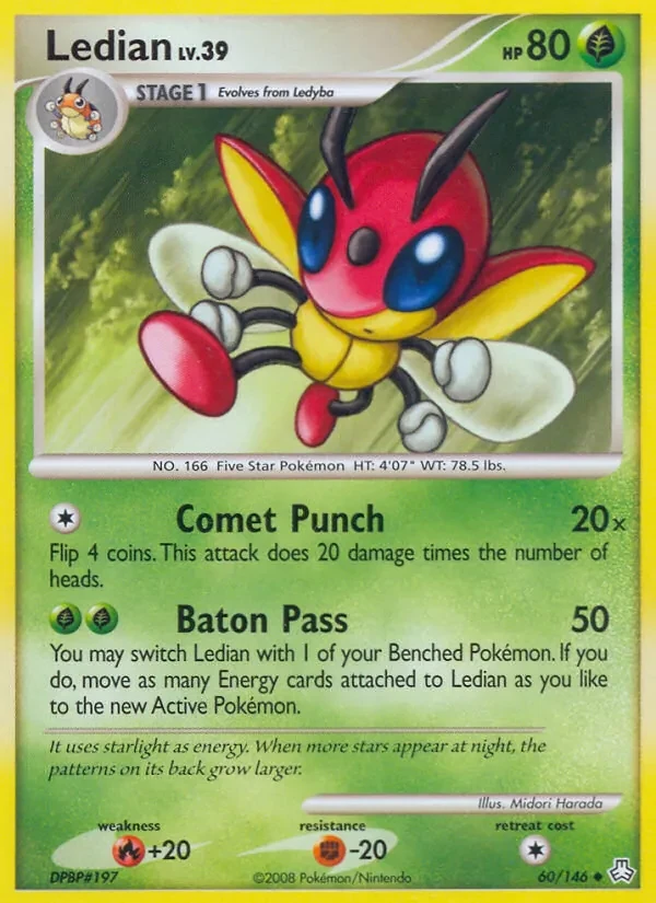 Ledian 60/146 Legends Awakened Pokémon card