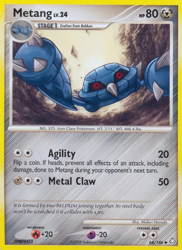 Carta Pokémon Metang 64/146 Legends Awakened