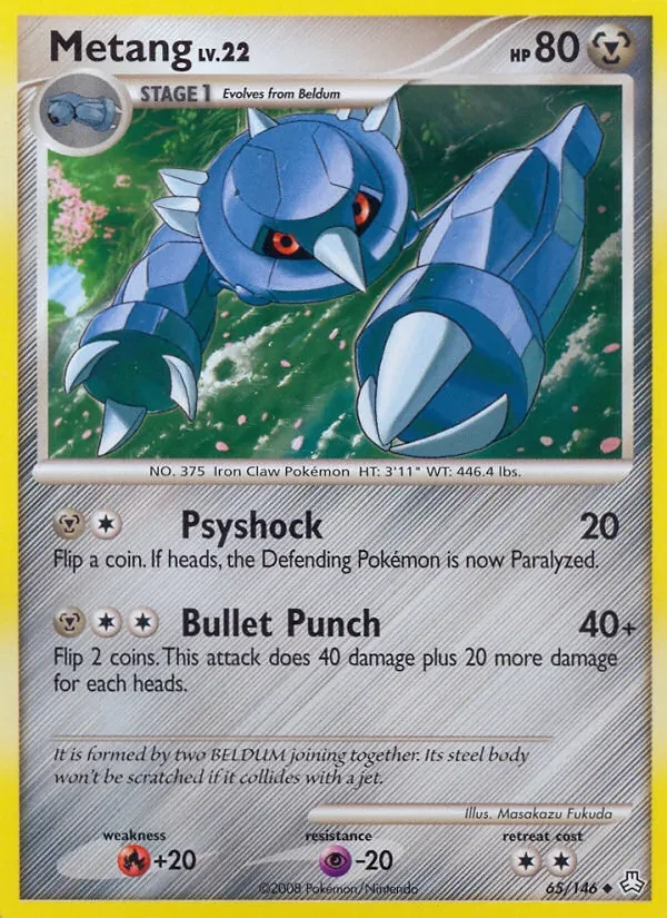 Metang 65/146 Legends Awakened Pokémon card
