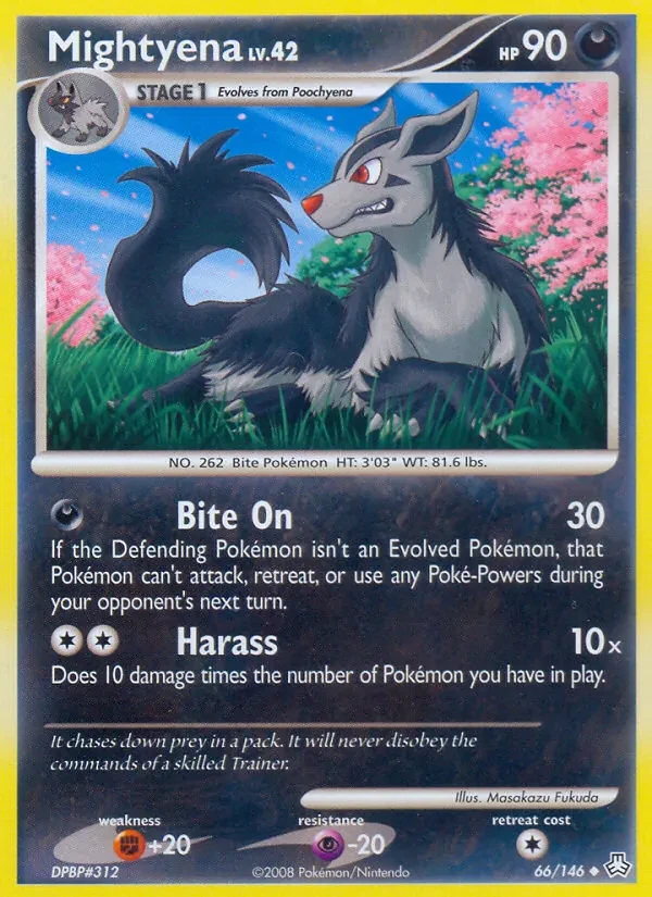 Mightyena 66/146 Legends Awakened Pokémon card