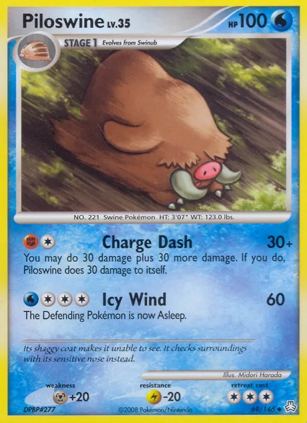 Piloswine 69/146 Legends Awakened Pokémon card