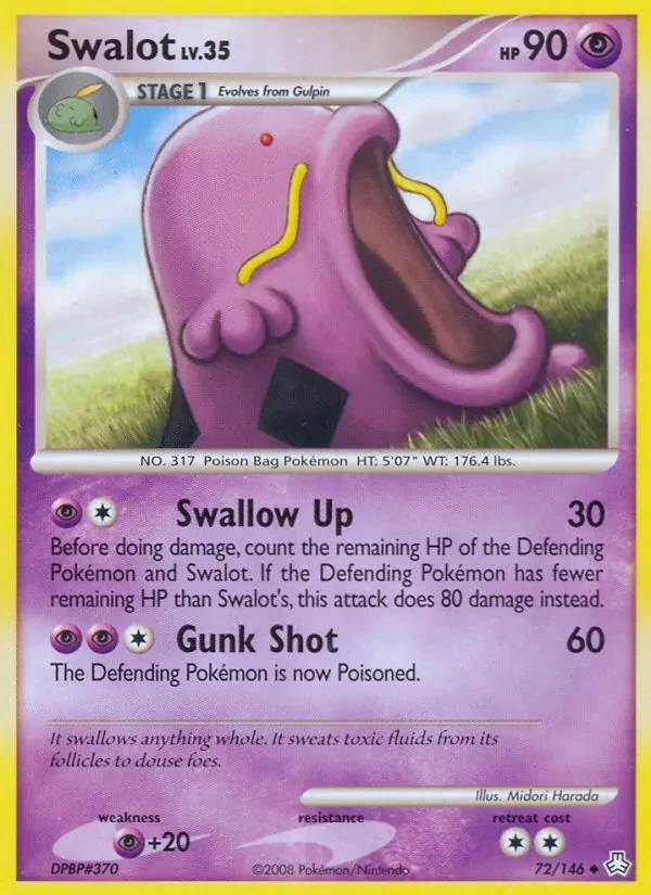 Swalot 72/146 Legends Awakened Pokémon card